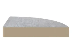 vidaxl Prateleira*Prateleiras canto parede 2 pcs 25x25x3,8cm MDF cimento Cinzento
