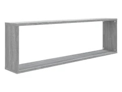 vidaxl Prateleira*Prateleiras cubo 2 pcs 100x15x30 cm deriv. madeira cinza sonoma Cinzento