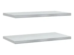 Prateleiras de parede 2 pcs 75x40x3 cm aço inoxidável PT943541* Best