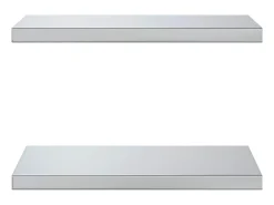 Clearance Prateleiras de parede 2 pcs 50x30x3 cm aço inoxidável Prateleira