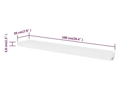 vidaxl Prateleira*Prateleiras de parede 4 pcs 100 cm Branco