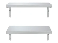 Prateleiras de parede 2 pcs 50x30 cm aço inoxidável^vidaxl Online