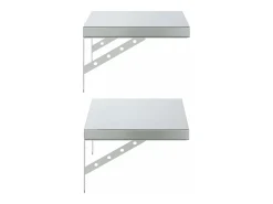 Prateleiras de parede 2 pcs 50x30 cm aço inoxidável^vidaxl Online