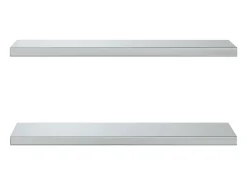 Prateleiras de parede 2 pcs 75x23,5x3cm aço inoxidável PT435650^ Discount