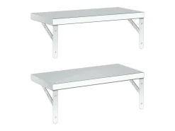 Prateleiras de parede 2 pcs 50x23,5 cm aço inoxidável^vidaxl Clearance