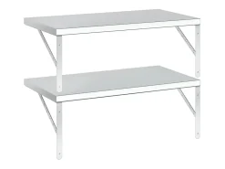 Prateleiras de parede 2 pcs 75x40 cm aço inoxidável*vidaxl Discount