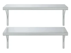 Prateleiras de parede 2 pcs 75x40 cm aço inoxidável*vidaxl Discount
