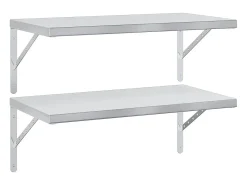 Prateleiras de parede 2 pcs 75x40 cm aço inoxidável*vidaxl Discount