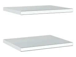 Outlet Prateleiras de parede 2 pcs 50x40x3 cm aço inoxidável Prateleira