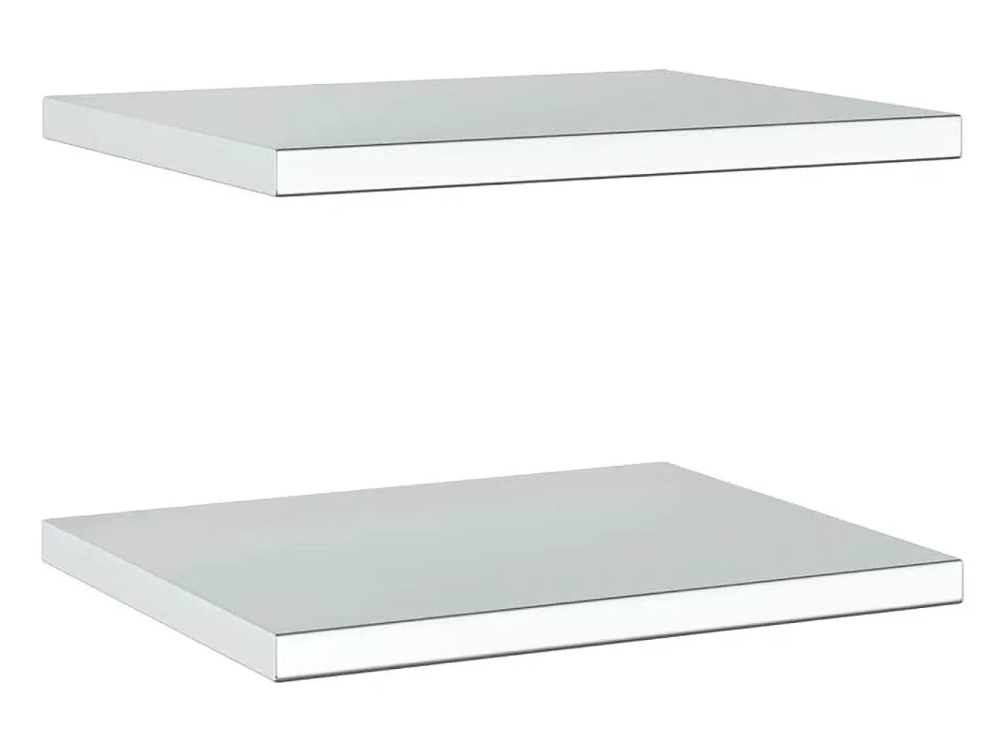 Outlet Prateleiras de parede 2 pcs 50x40x3 cm aço inoxidável Prateleira