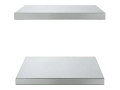 Outlet Prateleiras de parede 2 pcs 50x40x3 cm aço inoxidável Prateleira