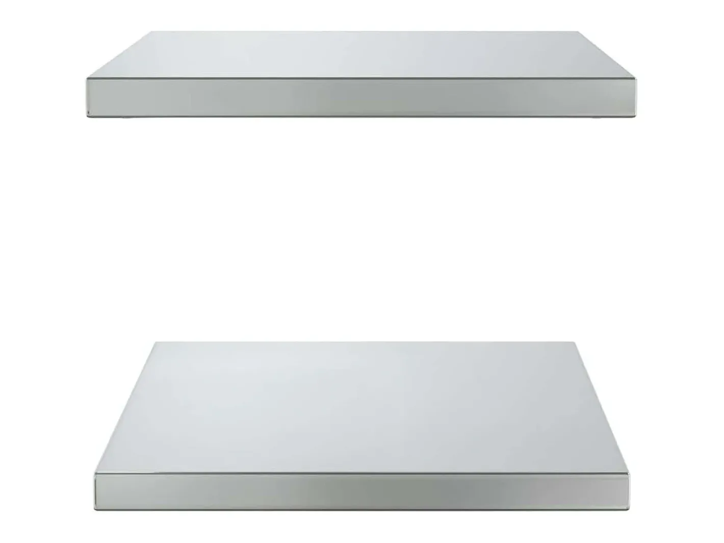 Outlet Prateleiras de parede 2 pcs 50x40x3 cm aço inoxidável Prateleira