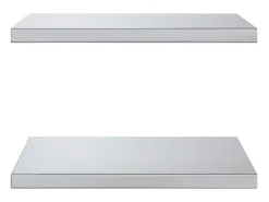 Outlet Prateleiras de parede 2 pcs 50x40x3 cm aço inoxidável Prateleira