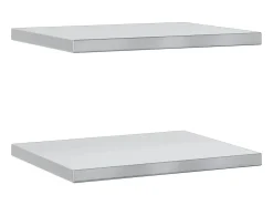 Outlet Prateleiras de parede 2 pcs 50x40x3 cm aço inoxidável Prateleira