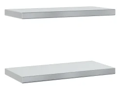 Clearance Prateleiras de parede 2 pcs 50x23,5x3cm aço inoxidável PT232737 Prateleira