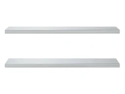 Prateleira*Prateleiras de parede 2 pcs 100x30x3 cm aço inoxidável PT777362 Prateado