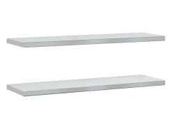 Prateleira*Prateleiras de parede 2 pcs 100x30x3 cm aço inoxidável PT777362 Prateado