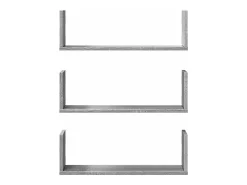vidaxl Prateleira*Prateleiras de parede 3 pcs derivados madeira sonoma Cinzento