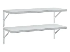 Prateleiras de parede 2 pcs 100x40 cm aço inoxidável*vidaxl Clearance