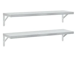 Outlet Prateleiras de parede 2 pcs 100x30 cm aço inoxidável PT425340 Prateleira