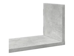 vidaxl Prateleira*Prateleiras de parede 3 pcs derivados de madeira cinza cimento Cinzento