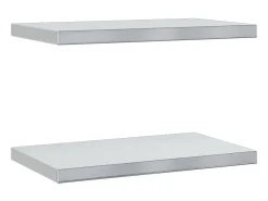 Prateleiras de parede 2 pcs 50x30x3 cm aço inoxidável PT739501^ Best