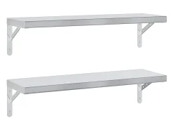 Prateleiras de parede 2 pcs 75x23,5 cm aço inoxidável*vidaxl Outlet