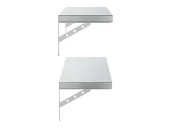 Prateleiras de parede 2 pcs 75x23,5 cm aço inoxidável*vidaxl Outlet