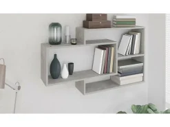 vidaxl Prateleira*Prateleiras de parede derivados de madeira cinzento cimento Cinzento claro