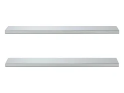 Prateleira*Prateleiras de parede 2pcs 100x23,5x3cm aço inoxidável PT257770 Prateado
