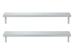 Online Prateleiras de parede 2pcs 100x23,5 cm aço inoxidável PT759478 Prateleira