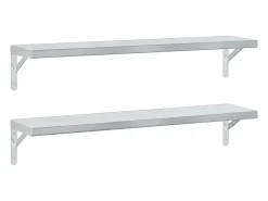 Online Prateleiras de parede 2pcs 100x23,5 cm aço inoxidável PT759478 Prateleira