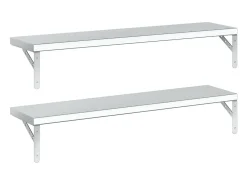 Online Prateleiras de parede 2pcs 100x23,5 cm aço inoxidável PT759478 Prateleira