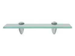 Hot Prateleiras flutuantes 2 pcs vidro 30x10 cm 8 mm Prateleira