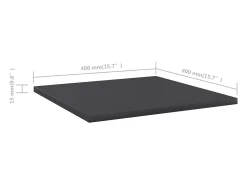 vidaxl Prateleira*Prateleiras para estante 8 pcs derivados de madeira cinza Cinzento