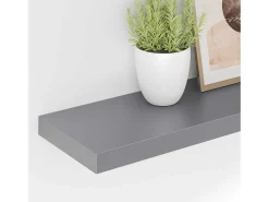 vidaxl Prateleira*Prateleiras parede suspensas 4 pcs 90x23,5x3,8cm MDF Cinzento