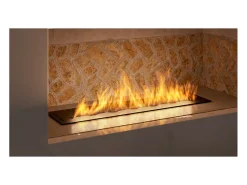 Hot Queimador de bioetanol embutido de 80 cm em aço inoxidável, 3 lt Lareira