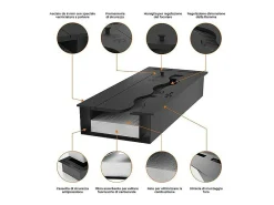 Hot Queimador de bioetanol embutido de 80 cm em aço inoxidável, 3 lt Lareira