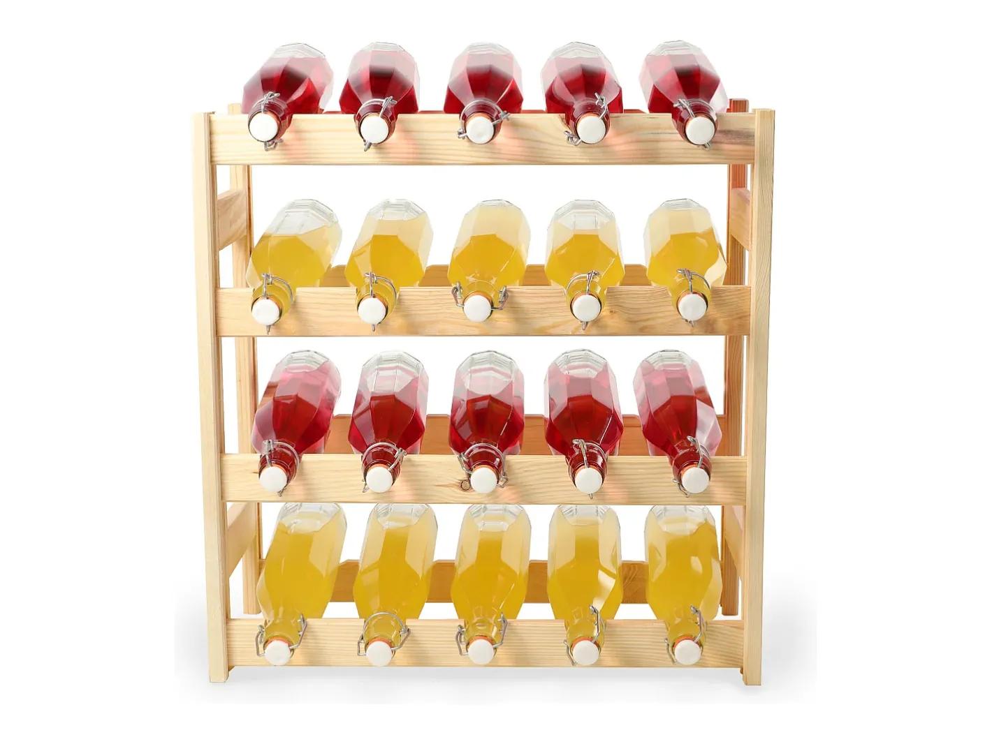 Rack de vinho de madeira KADAX Rack de álcool para 20 garrafas* Discount