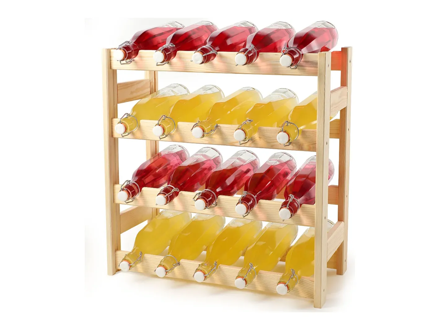 Rack de vinho de madeira KADAX Rack de álcool para 20 garrafas* Discount
