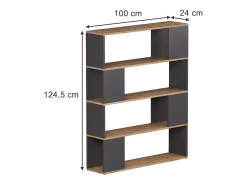 Vicco Prateleira*Raumteiler carvalho antracite/goldkraft 100x24x124.5 eneos Cinza antracite