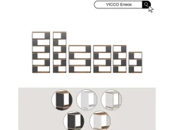 Vicco Prateleira*Raumteiler carvalho antracite/goldkraft 60x24x124.5 eneos Cinza antracite