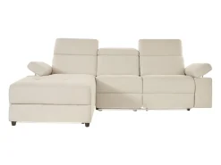 Loft24 Sofá*Rayland | Sofá Chaiselong 3 Lugares Esquerdo Elétrico Branco