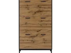 Rocco | Sapateira com 3 abas em Carvalho Preto*Loft24 Clearance