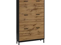 Rocco | Sapateira com 3 abas em Carvalho Preto*Loft24 Clearance