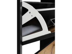 Rocco | Sapateira com 3 abas em Carvalho Preto*Loft24 Clearance