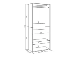 Roupeiro aberto, 60x35x145cm, Para quarto, dormitório, Barra e Prateleira,*Skraut Home