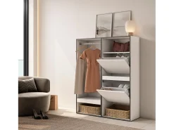 Roupeiro aberto, 120x35x145cm, Para quarto, dormitório, Sapateira,*Skraut Home Clearance