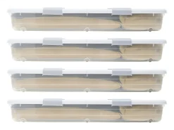 Sacos de Armazenamento SucceBuy sob a Cama com Rodinhas, Organizador de Sapatos sob a Cama 80,5x39,6x17,5 cm, Caixa de Armazenamento com Tampa^ Clearance