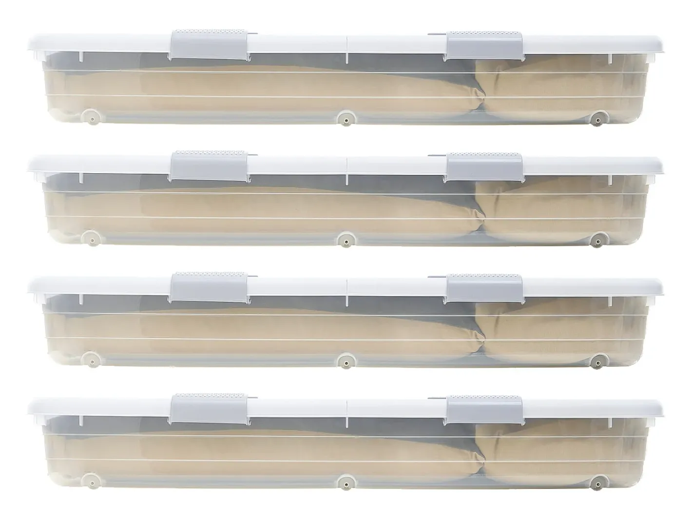Sacos de Armazenamento SucceBuy sob a Cama com Rodinhas, Organizador de Sapatos sob a Cama 80,5x39,6x17,5 cm, Caixa de Armazenamento com Tampa^ Clearance